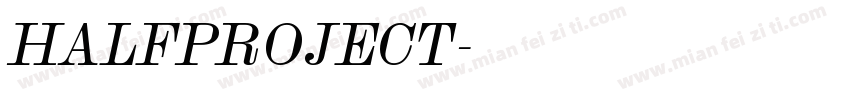 HALFPROJECT字体转换