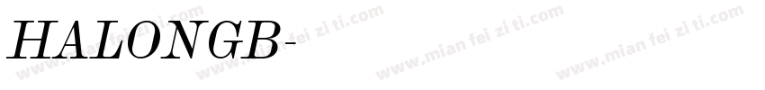 HALONGB字体转换
