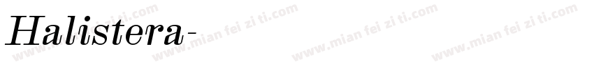 Halistera字体转换