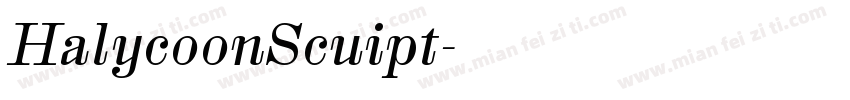 HalycoonScuipt字体转换