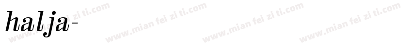 halja字体转换