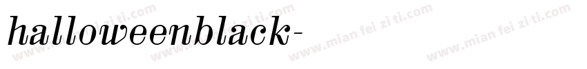 halloweenblack字体转换