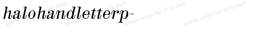 halohandletterp字体转换