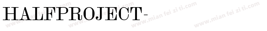 HALFPROJECT字体转换