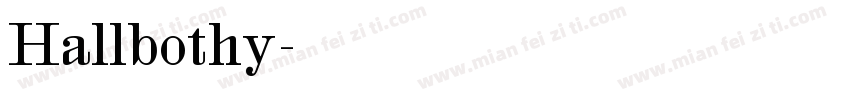 Hallbothy字体转换
