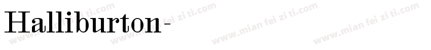 Halliburton字体转换