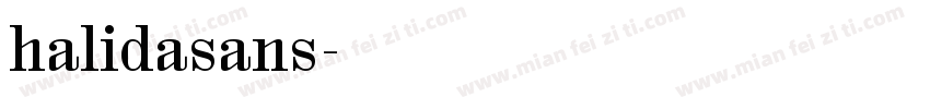 halidasans字体转换