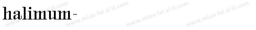 halimum字体转换