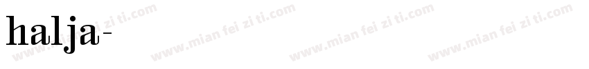 halja字体转换