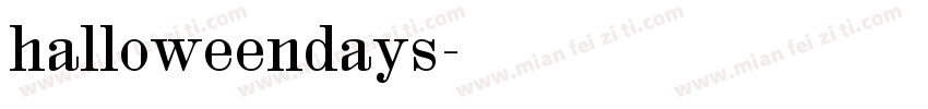 halloweendays字体转换