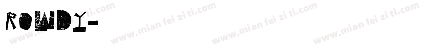 rowdy字体转换