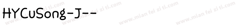 HYCuSong-J-常规字体转换