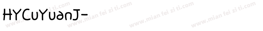 HYCuYuanJ字体转换