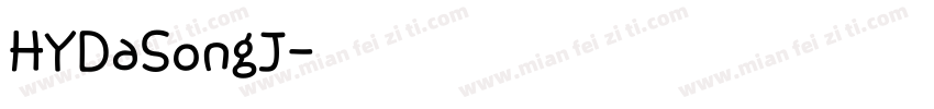 HYDaSongJ字体转换