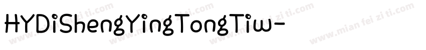 HYDiShengYingTongTiw字体转换
