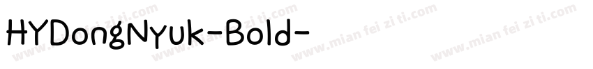 HYDongNyuk-Bold字体转换