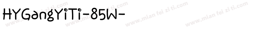 HYGangYiTi-85W字体转换