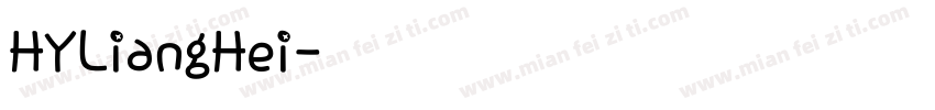 HYLiangHei字体转换
