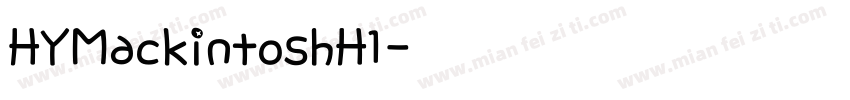 HYMackintoshH1字体转换