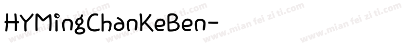 HYMingChanKeBen字体转换