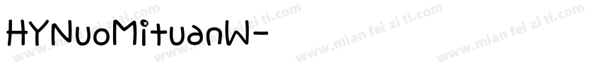 HYNuoMituanW字体转换