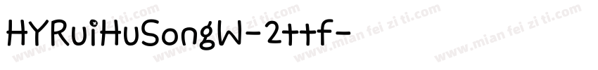 HYRuiHuSongW-2ttf字体转换