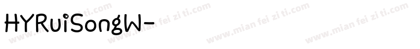 HYRuiSongW字体转换