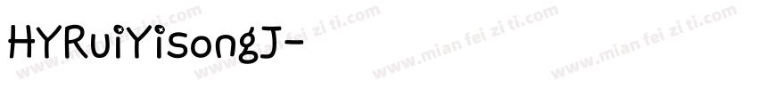 HYRuiYisongJ字体转换