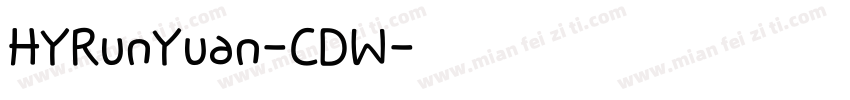 HYRunYuan-CDW字体转换