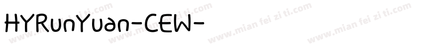 HYRunYuan-CEW字体转换