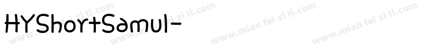 HYShortSamul字体转换