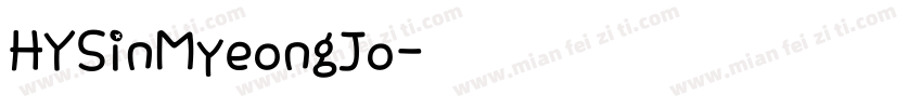 HYSinMyeongJo字体转换