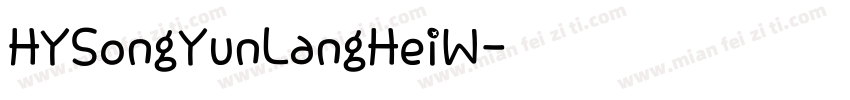 HYSongYunLangHeiW字体转换