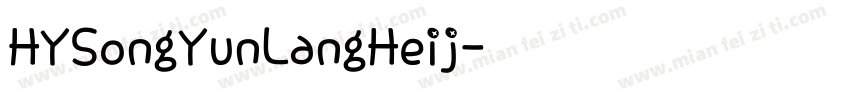 HYSongYunLangHeij字体转换