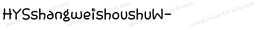 HYSshangweishoushuW字体转换