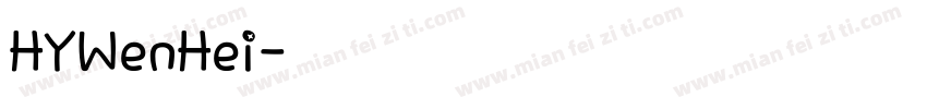 HYWenHei免费下载字体转换