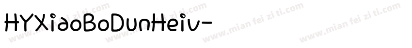 HYXiaoBoDunHeiv字体转换