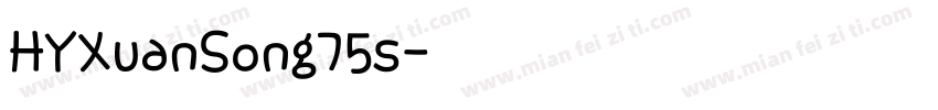 HYXuanSong75s字体转换