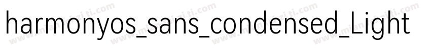 harmonyos_sans_condensed_Light字体转换