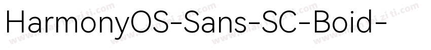 HarmonyOS-Sans-SC-Boid字体转换