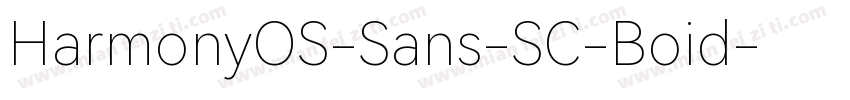 HarmonyOS-Sans-SC-Boid字体转换