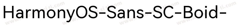 HarmonyOS-Sans-SC-Boid字体转换