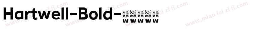 Hartwell-Bold字体转换