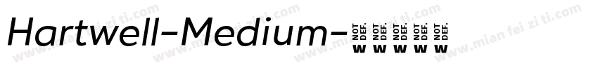 Hartwell-Medium字体转换
