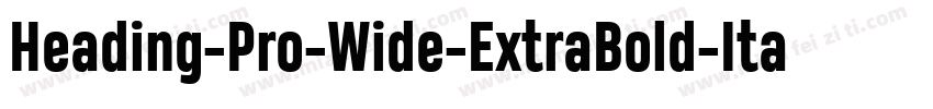 Heading-Pro-Wide-ExtraBold-Italic-t字体转换