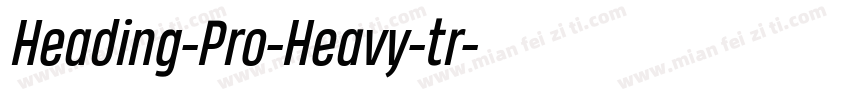 Heading-Pro-Heavy-tr字体转换