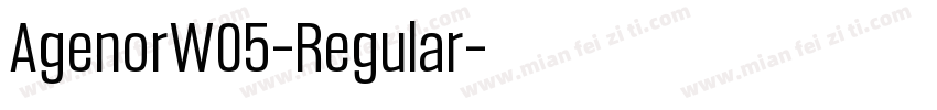 AgenorW05-Regular字体转换