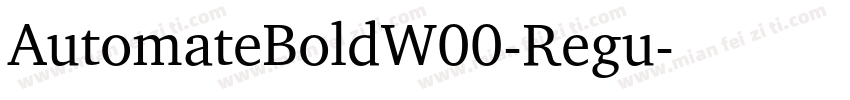AutomateBoldW00-Regu字体转换