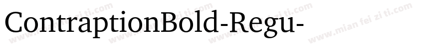 ContraptionBold-Regu字体转换