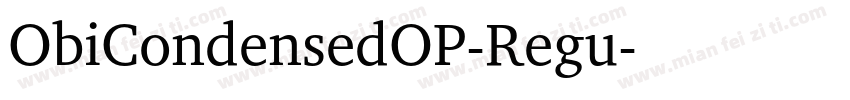 ObiCondensedOP-Regu字体转换